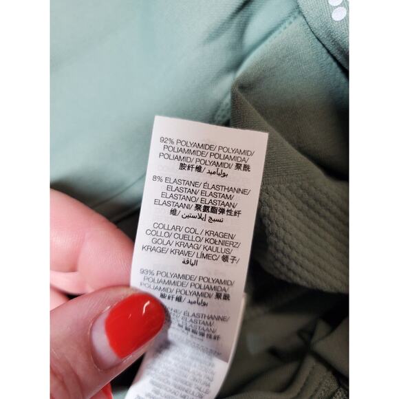 Sweaty Betty Womens 4-6 Athlete Seamless Half Zip Long Sleeve Top Small Green - Picture 6 of 9